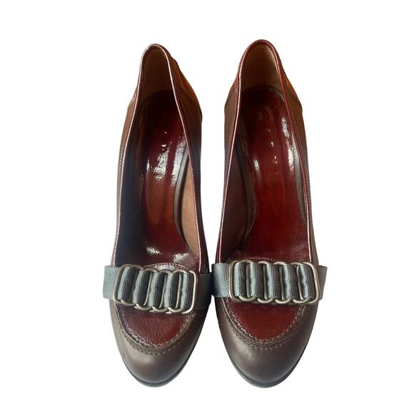 MARNI Shoes Womens 37.5 US 7.5 Patent Leather Platform High Heels - Picture 1 of 6